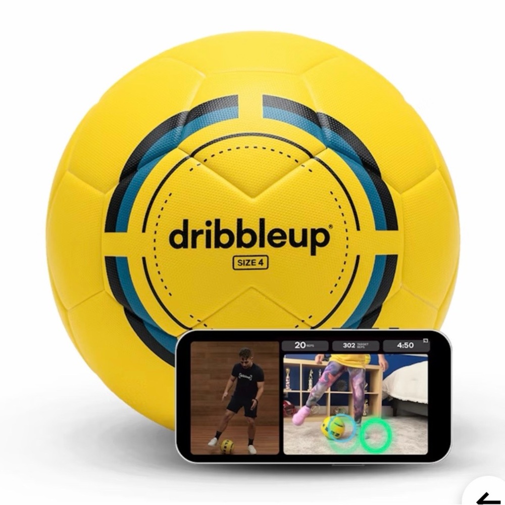 DribbleUp Size 4 Yellow Interactive Smart Soccer Ball